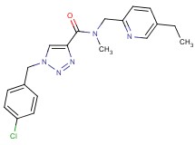 1-(4-chlorobenzyl)-N-[(5-ethyl-2-pyridinyl)methyl]-N-methyl-1H-1,2,3-triazole-4-carboxamide