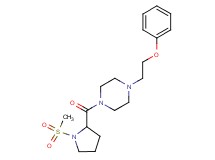 1-[1-(methylsulfonyl)prolyl]-4-(2-phenoxyethyl)piperazine
