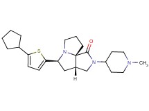 (3aS*,5S*,9aS*)-5-(5-cyclopentyl-2-thienyl)-2-(1-methyl-4-piperidinyl)hexahydro-7H-pyrrolo[3,4-g]pyrrolizin-1(2H)-one