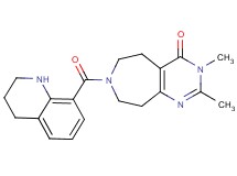 2,3-dimethyl-7-(1,2,3,4-tetrahydroquinolin-8-ylcarbonyl)-3,5,6,7,8,9-hexahydro-4H-pyrimido[4,5-d]azepin-4-one