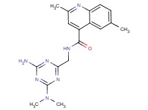 N-{[4-amino-6-(dimethylamino)-1,3,5-triazin-2-yl]methyl}-2,6-dimethyl-4-quinolinecarboxamide