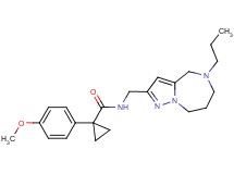 1-(4-methoxyphenyl)-N-[(5-propyl-5,6,7,8-tetrahydro-4H-pyrazolo[1,5-a][1,4]diazepin-2-yl)methyl]cyclopropanecarboxamide