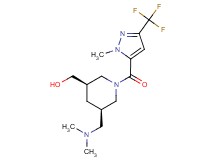 ((3R*,5R*)-5-[(dimethylamino)methyl]-1-{[1-methyl-3-(trifluoromethyl)-1H-pyrazol-5-yl]carbonyl}piperidin-3-yl)methanol