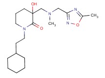 1-(2-cyclohexylethyl)-3-hydroxy-3-({methyl[(5-methyl-1,2,4-oxadiazol-3-yl)methyl]amino}methyl)piperidin-2-one