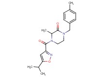 4-[(5-isopropylisoxazol-3-yl)carbonyl]-3-methyl-1-(4-methylbenzyl)piperazin-2-one
