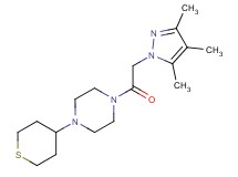 1-(tetrahydro-2H-thiopyran-4-yl)-4-[(3,4,5-trimethyl-1H-pyrazol-1-yl)acetyl]piperazine