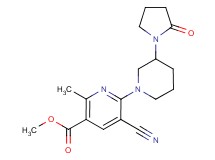 methyl 5-cyano-2-methyl-6-[3-(2-oxopyrrolidin-1-yl)piperidin-1-yl]nicotinate