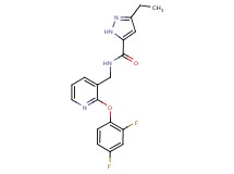 N-{[2-(2,4-difluorophenoxy)pyridin-3-yl]methyl}-3-ethyl-1H-pyrazole-5-carboxamide