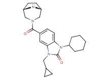 1-cyclohexyl-3-(cyclopropylmethyl)-5-[rel-(1R,5S)-3,8-diazabicyclo[3.2.1]oct-3-ylcarbonyl]-1,3-dihydro-2H-benzimidazol-2-one hydrochloride