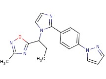 3-methyl-5-(1-{2-[4-(1H-pyrazol-1-yl)phenyl]-1H-imidazol-1-yl}propyl)-1,2,4-oxadiazole