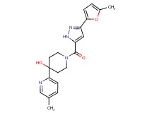 1-{[3-(5-methyl-2-furyl)-1H-pyrazol-5-yl]carbonyl}-4-(5-methyl-2-pyridinyl)-4-piperidinol