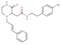 N-[2-(4-hydroxyphenyl)ethyl]-2-{3-oxo-1-[(2E)-3-phenyl-2-propen-1-yl]-2-piperazinyl}acetamide