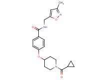 4-{[1-(cyclopropylcarbonyl)piperidin-4-yl]oxy}-N-[(3-methylisoxazol-5-yl)methyl]benzamide