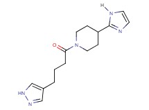 4-(1H-imidazol-2-yl)-1-[4-(1H-pyrazol-4-yl)butanoyl]piperidine