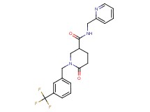 6-oxo-N-(2-pyridinylmethyl)-1-[3-(trifluoromethyl)benzyl]-3-piperidinecarboxamide