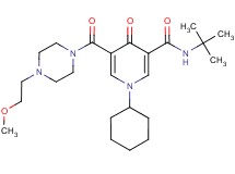 N-(tert-butyl)-1-cyclohexyl-5-{[4-(2-methoxyethyl)-1-piperazinyl]carbonyl}-4-oxo-1,4-dihydro-3-pyridinecarboxamide