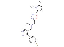 1-[5-(1,5-dimethyl-1H-pyrrol-2-yl)-1,3,4-oxadiazol-2-yl]-N-{[5-(4-fluorophenyl)-1H-pyrazol-4-yl]methyl}-N-methylmethanamine