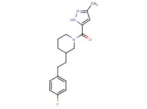 3-[2-(4-fluorophenyl)ethyl]-1-[(3-methyl-1H-pyrazol-5-yl)carbonyl]piperidine