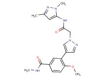 3-(1-{2-[(1,3-dimethyl-1H-pyrazol-5-yl)amino]-2-oxoethyl}-1H-pyrazol-4-yl)-4-methoxy-N-methylbenzamide