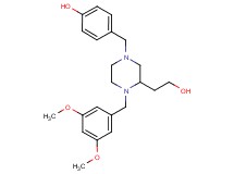 4-{[4-(3,5-dimethoxybenzyl)-3-(2-hydroxyethyl)-1-piperazinyl]methyl}phenol