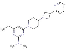 4-ethyl-N,N-dimethyl-6-[4-(3-pyridin-2-ylazetidin-1-yl)piperidin-1-yl]pyrimidin-2-amine