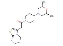 3-(2-{4-[(2R*,6S*)-2,6-dimethyl-4-morpholinyl]-1-piperidinyl}-2-oxoethyl)-6,7-dihydro-5H-[1,3]thiazolo[3,2-a]pyrimidine