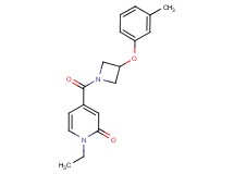 1-ethyl-4-{[3-(3-methylphenoxy)-1-azetidinyl]carbonyl}-2(1H)-pyridinone