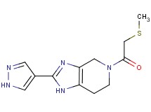 5-[(methylthio)acetyl]-2-(1H-pyrazol-4-yl)-4,5,6,7-tetrahydro-1H-imidazo[4,5-c]pyridine