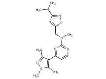 N-[(3-isopropyl-1,2,4-oxadiazol-5-yl)methyl]-N-methyl-4-(1,3,5-trimethyl-1H-pyrazol-4-yl)pyrimidin-2-amine