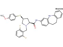 (4S)-1-(2,6-difluorobenzyl)-N-(10,11-dihydro-5H-dibenzo[b,f]azepin-3-yl)-4-[(4-methoxyphenyl)thio]-L-prolinamide