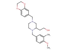 2-[4-(2,3-dihydro-1,4-benzodioxin-6-ylmethyl)-1-(4-methoxy-3-methylbenzyl)-2-piperazinyl]ethanol