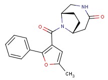 (1S*,6R*)-9-(5-methyl-2-phenyl-3-furoyl)-3,9-diazabicyclo[4.2.1]nonan-4-one