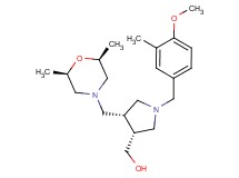 [(3R*,4S*)-4-{[(2R*,6S*)-2,6-dimethylmorpholin-4-yl]methyl}-1-(4-methoxy-3-methylbenzyl)pyrrolidin-3-yl]methanol