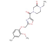 1-ethyl-4-({2-[(2-methoxy-4-methylphenoxy)methyl]-1,3-oxazol-4-yl}carbonyl)piperazin-2-one