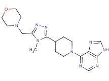 6-{4-[4-methyl-5-(morpholin-4-ylmethyl)-4H-1,2,4-triazol-3-yl]piperidin-1-yl}-9H-purine