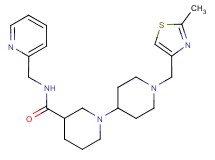 1'-[(2-methyl-1,3-thiazol-4-yl)methyl]-N-(pyridin-2-ylmethyl)-1,4'-bipiperidine-3-carboxamide
