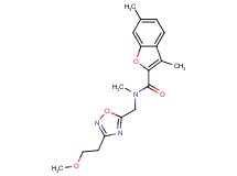 N-{[3-(2-methoxyethyl)-1,2,4-oxadiazol-5-yl]methyl}-N,3,6-trimethyl-1-benzofuran-2-carboxamide