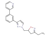 3-(3-{1-[(3-ethyl-4,5-dihydro-5-isoxazolyl)methyl]-1H-pyrazol-3-yl}phenyl)pyridine