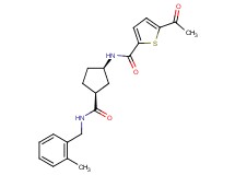 5-acetyl-N-((1R*,3S*)-3-{[(2-methylbenzyl)amino]carbonyl}cyclopentyl)-2-thiophenecarboxamide