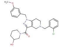 1-{[5-(2-chlorobenzyl)-1-(3-methoxybenzyl)-4,5,6,7-tetrahydro-1H-pyrazolo[4,3-c]pyridin-3-yl]carbonyl}-3-piperidinol