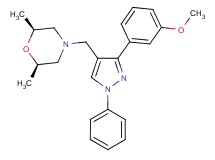 (2R*,6S*)-4-{[3-(3-methoxyphenyl)-1-phenyl-1H-pyrazol-4-yl]methyl}-2,6-dimethylmorpholine