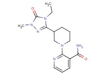 2-[3-(4-ethyl-1-methyl-5-oxo-4,5-dihydro-1H-1,2,4-triazol-3-yl)piperidin-1-yl]nicotinamide