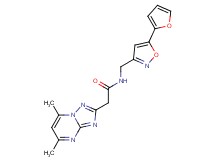 2-(5,7-dimethyl[1,2,4]triazolo[1,5-a]pyrimidin-2-yl)-N-{[5-(2-furyl)isoxazol-3-yl]methyl}acetamide