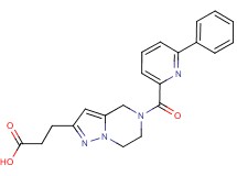 3-{5-[(6-phenyl-2-pyridinyl)carbonyl]-4,5,6,7-tetrahydropyrazolo[1,5-a]pyrazin-2-yl}propanoic acid