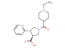 (3S*,4S*)-1-[(1-ethylpiperidin-4-yl)carbonyl]-4-pyridin-2-ylpyrrolidine-3-carboxylic acid