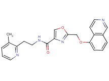 2-[(5-isoquinolinyloxy)methyl]-N-[2-(3-methyl-2-pyridinyl)ethyl]-1,3-oxazole-4-carboxamide