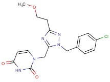 1-{[1-(4-chlorobenzyl)-3-(2-methoxyethyl)-1H-1,2,4-triazol-5-yl]methyl}pyrimidine-2,4(1H,3H)-dione