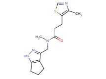 N-methyl-3-(4-methyl-1,3-thiazol-5-yl)-N-(1,4,5,6-tetrahydrocyclopenta[c]pyrazol-3-ylmethyl)propanamide