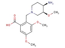 2-{[(3S*,4R*)-4-amino-3-methoxypiperidin-1-yl]methyl}-3,5-dimethoxybenzoic acid