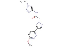 N-(1-ethyl-1H-1,2,3-triazol-4-yl)-2-[4-(6-methoxypyridazin-3-yl)-1H-pyrazol-1-yl]acetamide
